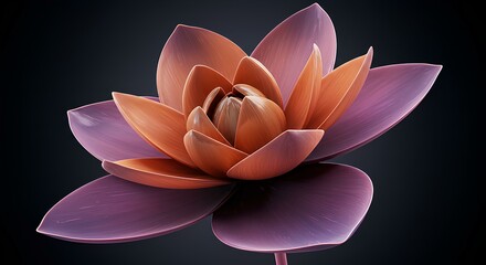 Obraz premium Abstract 3D Flower Wallpaper – Vibrant Digital Floral Design in Ultra HD