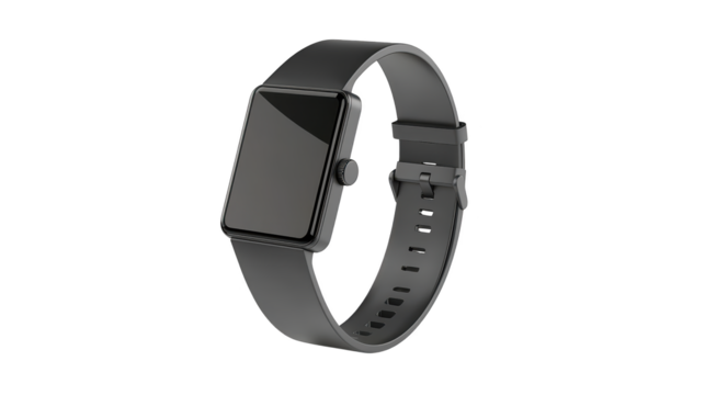 Sleek black smartwatch, a modern timepiece for the techsavvy