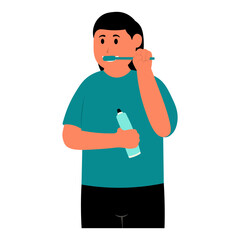 Dental Care Character in Flat Design. Vector Illustration.