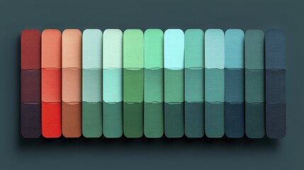Fototapeta premium Bold rectangle color palette, excellent for website design and branding - background style saturated