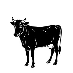 Silhouette Illustration Of Cow
