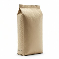 Brown paper bag packaging for bulk goods. - obrazy, fototapety, plakaty