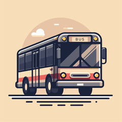 vector image of bus