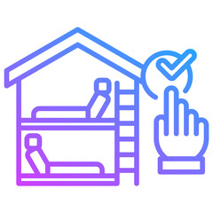 Fototapeta premium Dorm Booking Icon