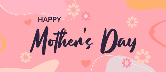 happy mother's day typography banner design