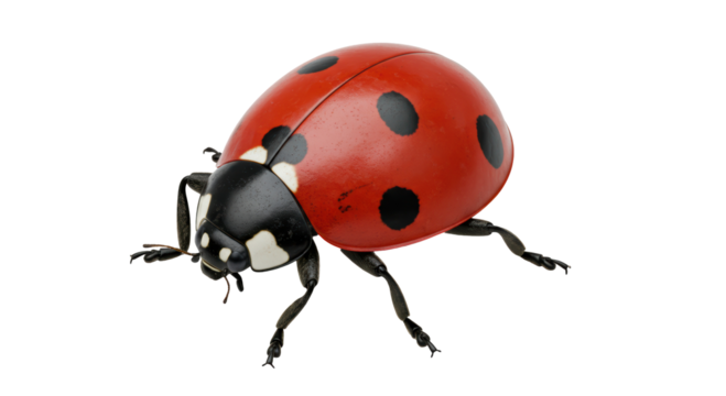 Isolated Macro Shot of a Ladybug