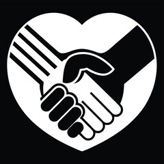 Obraz premium handshake icon vector illustration