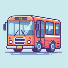 vector image of bus