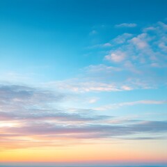 Fototapeta premium Pastel Sunset Sky Cloudscape Background Image