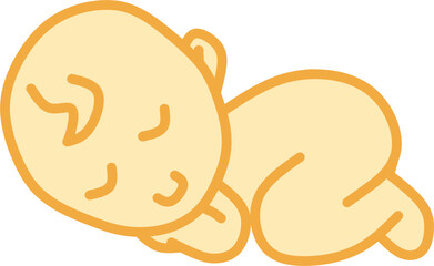 Baby Sleeping cute adorable color icon. Perfect for baby care content.