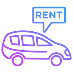 Fototapeta premium Carrental Icon