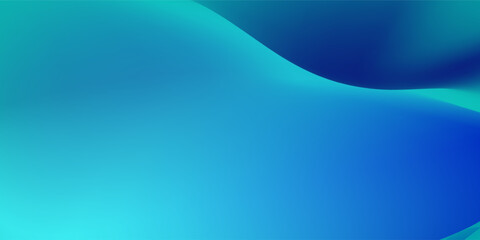 Blue-green gradient studio room, abstract background pattern, walls and floor reflect neon lights, dark tones and feel speed of digital technology connected blue-green background