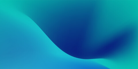 Blue-green gradient studio room, abstract background pattern, walls and floor reflect neon lights, dark tones and feel speed of digital technology connected blue-green background