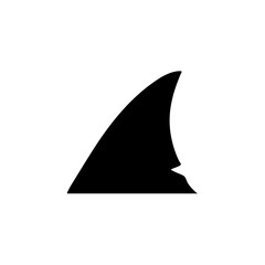 Black shark fin icon