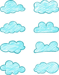 Handdrawn Cloud Chalk Element