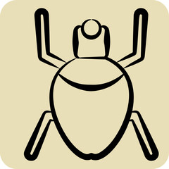 Icon Aphids. related to Insects symbol. hand drawn style. design editable
