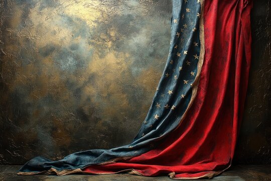 Minimalist American Flag Design with Happy Presidents Day Typography