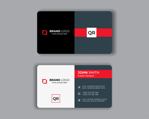 Professional business card  Business Card, Modern business card template, Flat design, Business Card Layout, Double sided business card template.