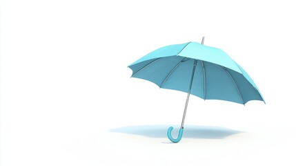 PNG umbrella illustration with subtle shadows on a white background, perfect for digital design mockups