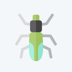 Icon Japanese Beetle. related to Insects symbol. flat style. design editable