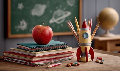 Back to school supplies and classroom decor