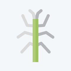 Icon Bug Stick. related to Insects symbol. flat style. design editable