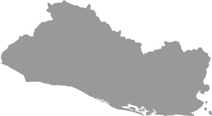 Simplified Administrative Map of El Salvador – Vector Isolated Design