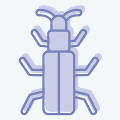 Icon Snow Bug. related to Insects symbol. two tone style. design editable