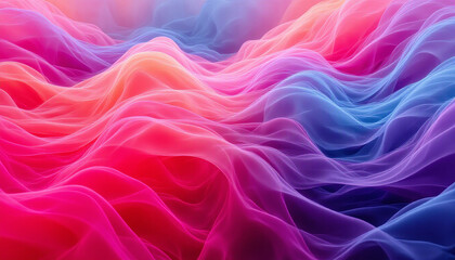 Obraz premium Colorful flowing waves in vibrant hues.