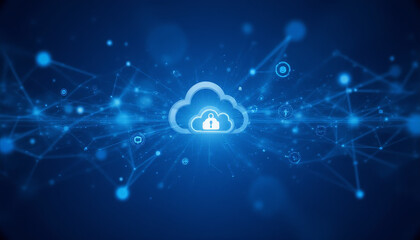 Digital cloud storage with secure connectivity.