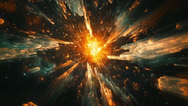 Bright supernova explosion illuminating the void