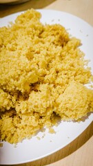 Kremesan, a typical Indonesian savoury dish, served on a white plate. A delicious, crunchy side dish that is perfect for adding sensation and texture to food