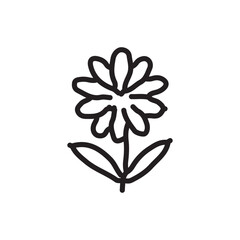 vector illustration of elements with Flowers symbols	
