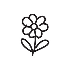 vector illustration of elements with Flowers symbols	
