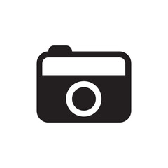 Simple Black and White Camera Icon Photography, Retro, Minimalist Design Element