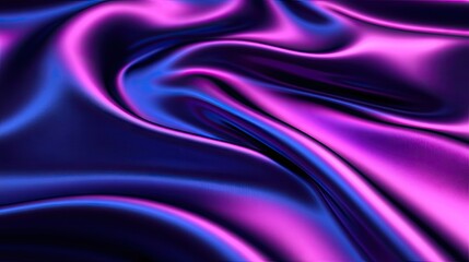 A dynamic display of vibrant purple and blue silk drapes.
