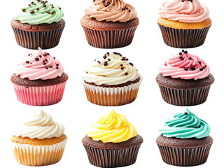 A Dozen Delightful Cupcakes: Assorted Flavors and Frostings, A Sweet Treat for Any Occasion
