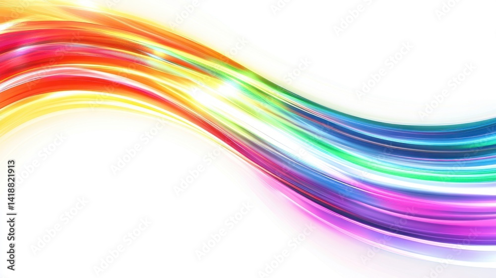 Poster spectrum wave: a dynamic display of vivid colors and luminous energy