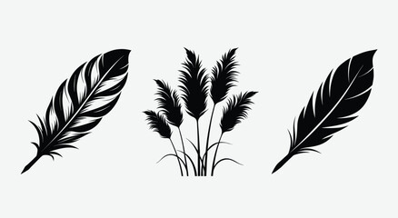 Feather icon vector, sign, symbol, logo, illustration, editable stroke, flat design style isolated on white linear