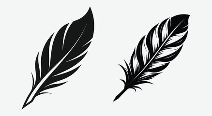 Feather icon vector, sign, symbol, logo, illustration, editable stroke, flat design style isolated on white linear