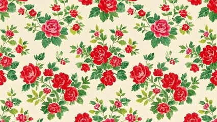 vintage wallpaper with flowers