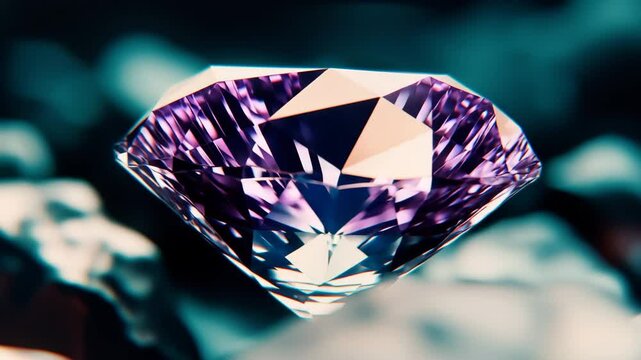 Brilliant amethyst gemstone with deep purple