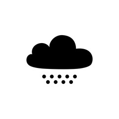 Rainy snow icon illustration