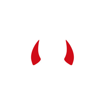 Devil horns icon. Monster carnival vector element.