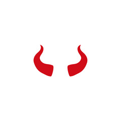 Devil horns icon. Monster carnival vector element.