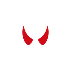 Devil horns icon. Monster carnival vector element.