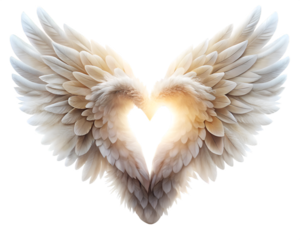 Angelic Wings Protecting a Heart