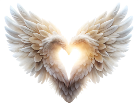 Angelic Wings Protecting a Heart