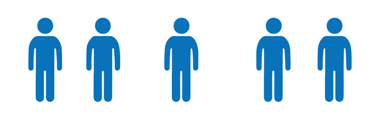 Silhouette People Icon Set for Human Resources, Social, or Demographic Design Projects
