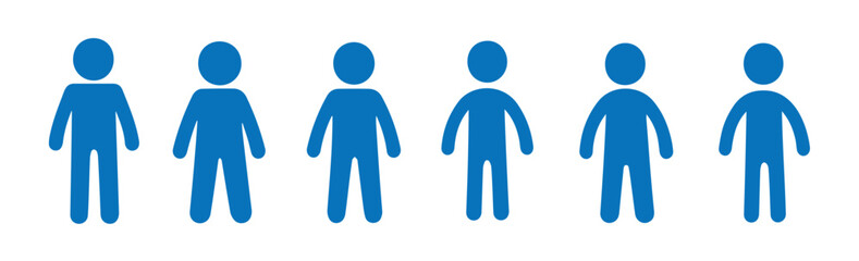 Silhouette People Icon Set for Human Resources, Social, or Demographic Design Projects
